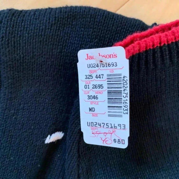 VTG BELLEPOINTE SWEATER Granny Square Crochet GIRLS SZ M /10 Gingerbread NOS - Picture 7 of 9